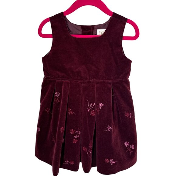 Baby Gap Crushed Velvet Pleated Dress size 12-18 months - Picture 1 of 9